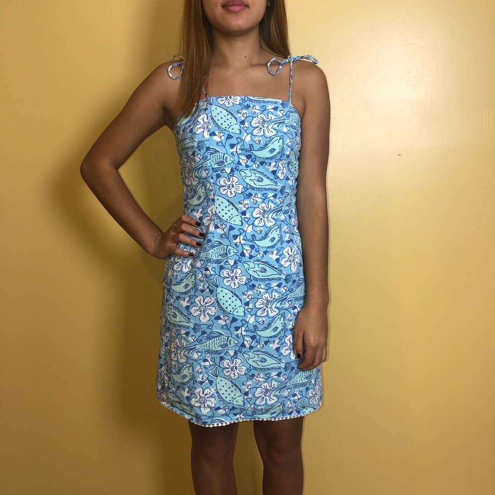Lilly Pulitzer Blue Flower/Fish Dress
